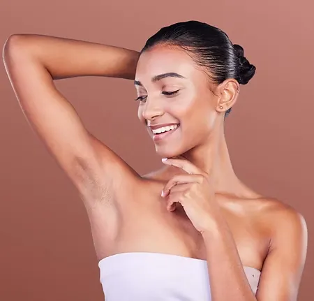 body-care-smile-woman-studio-with-armpit-cleaning-bo-control-blue-background-smooth-skin-h