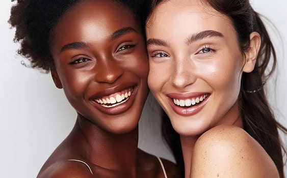 mix-raced beautiful women smiling